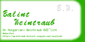 balint weintraub business card